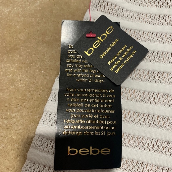 Bebe Maeve Mesh Stripe Midi Dress - Picture 5 of 11